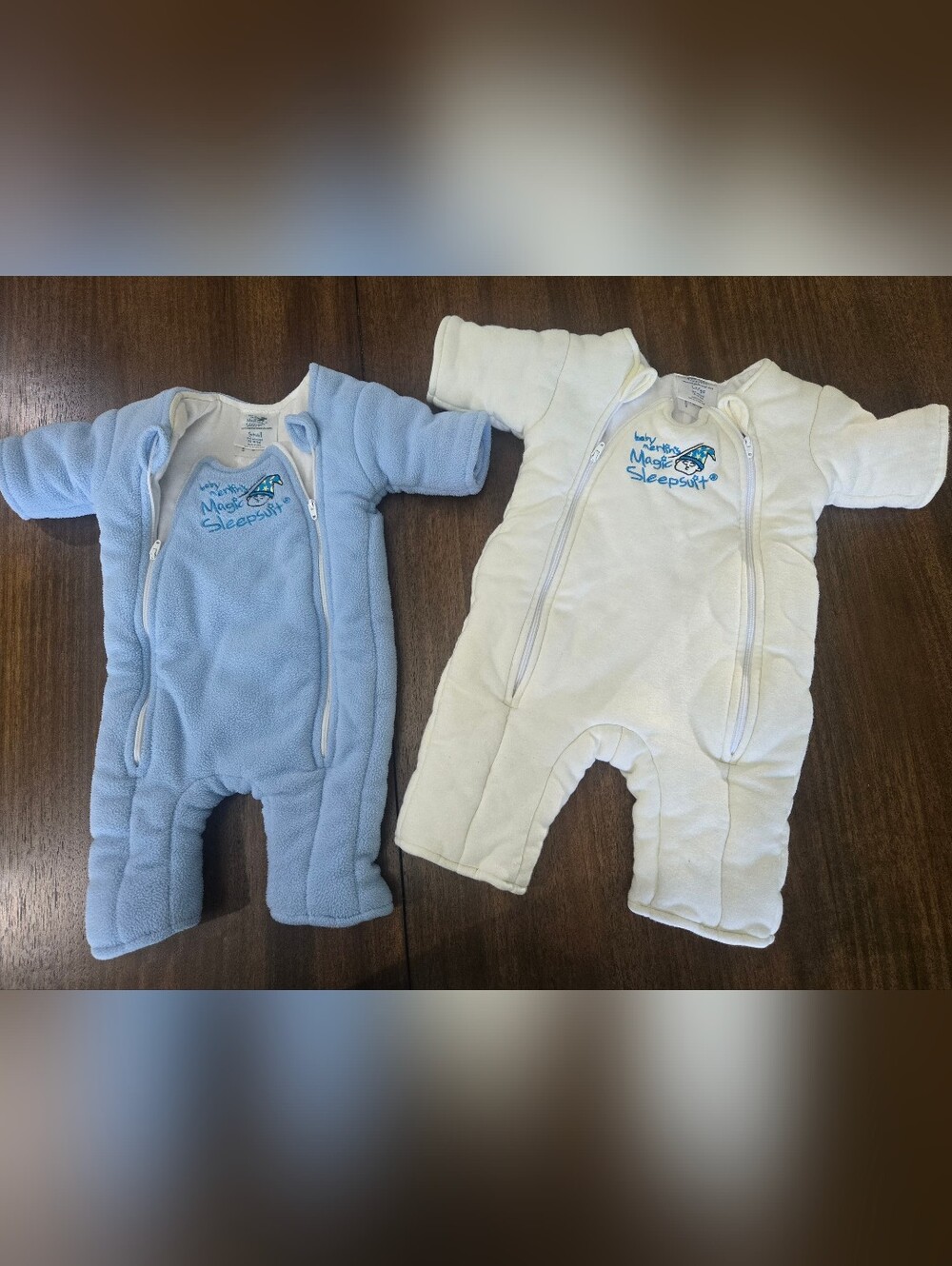 Baby Merlin's Magic Sleepsuit - Blue & Cream